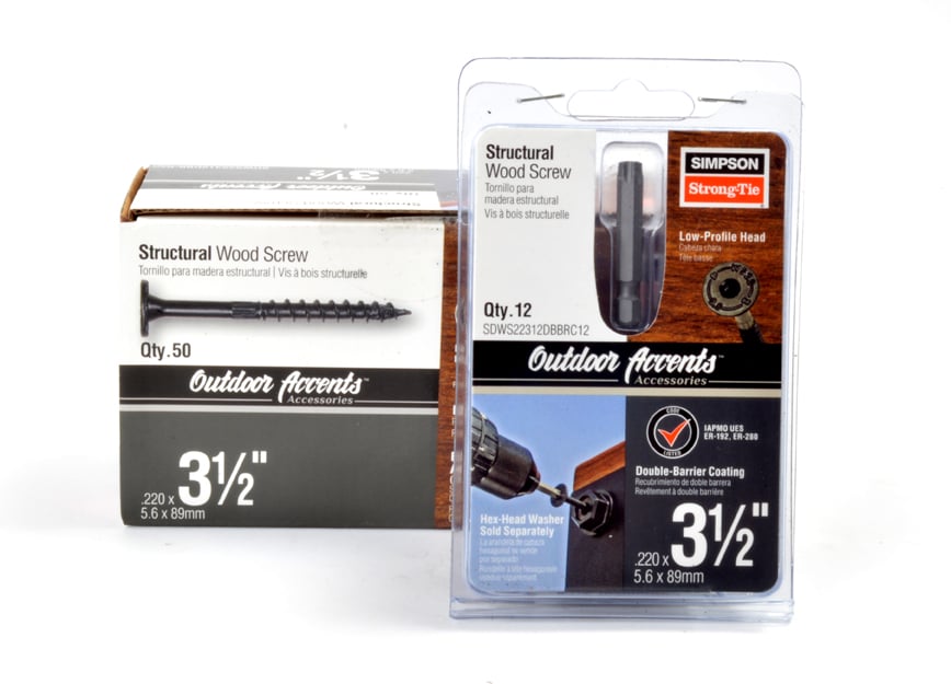 Vis à bois structurelle noire 3 1/2"