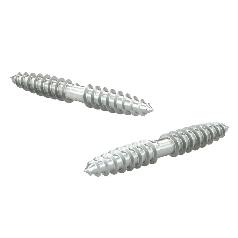 Zinc finished steel dowels for wood