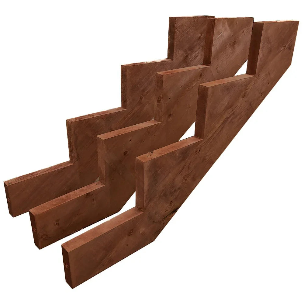 Terra brown treated lumber stringer one piece - 12''