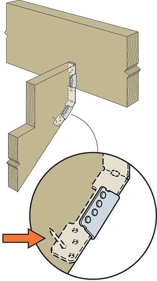 Étrier pour limon d'escalier en bois ZMAX