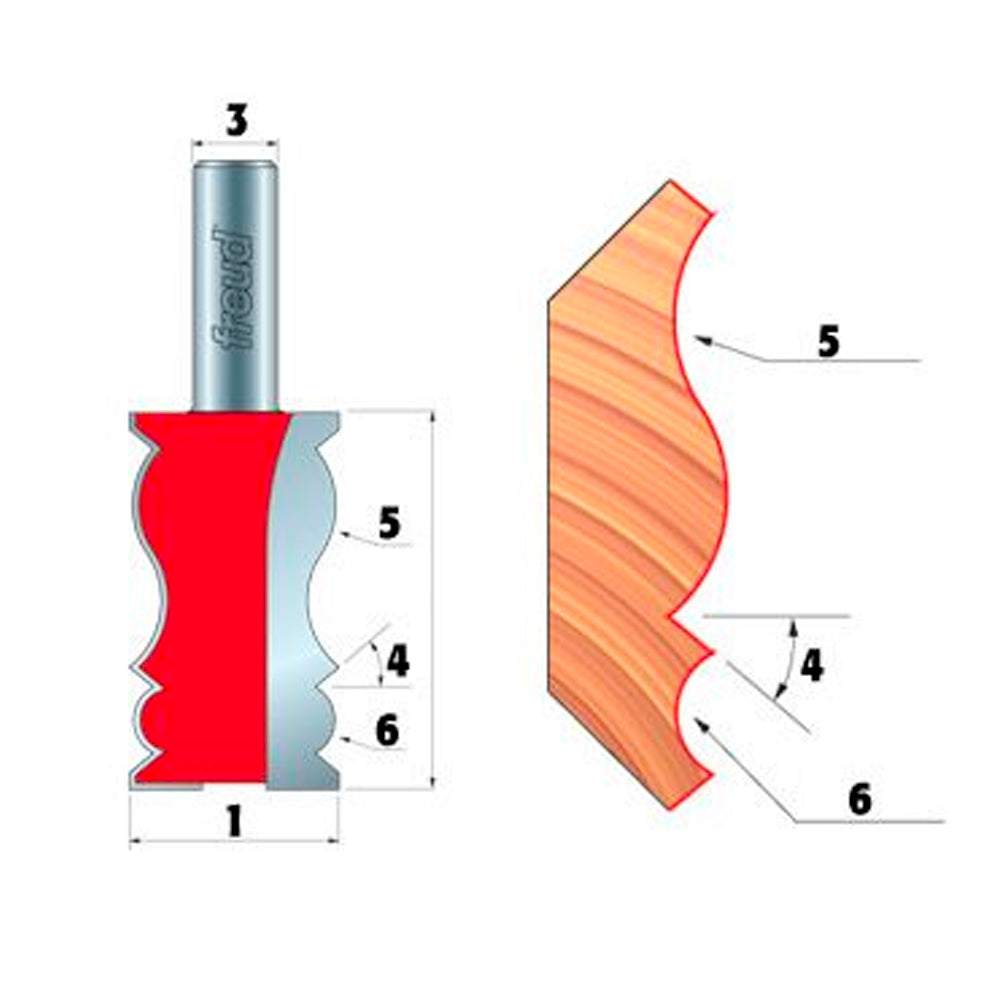 Cornice router bit - Freud