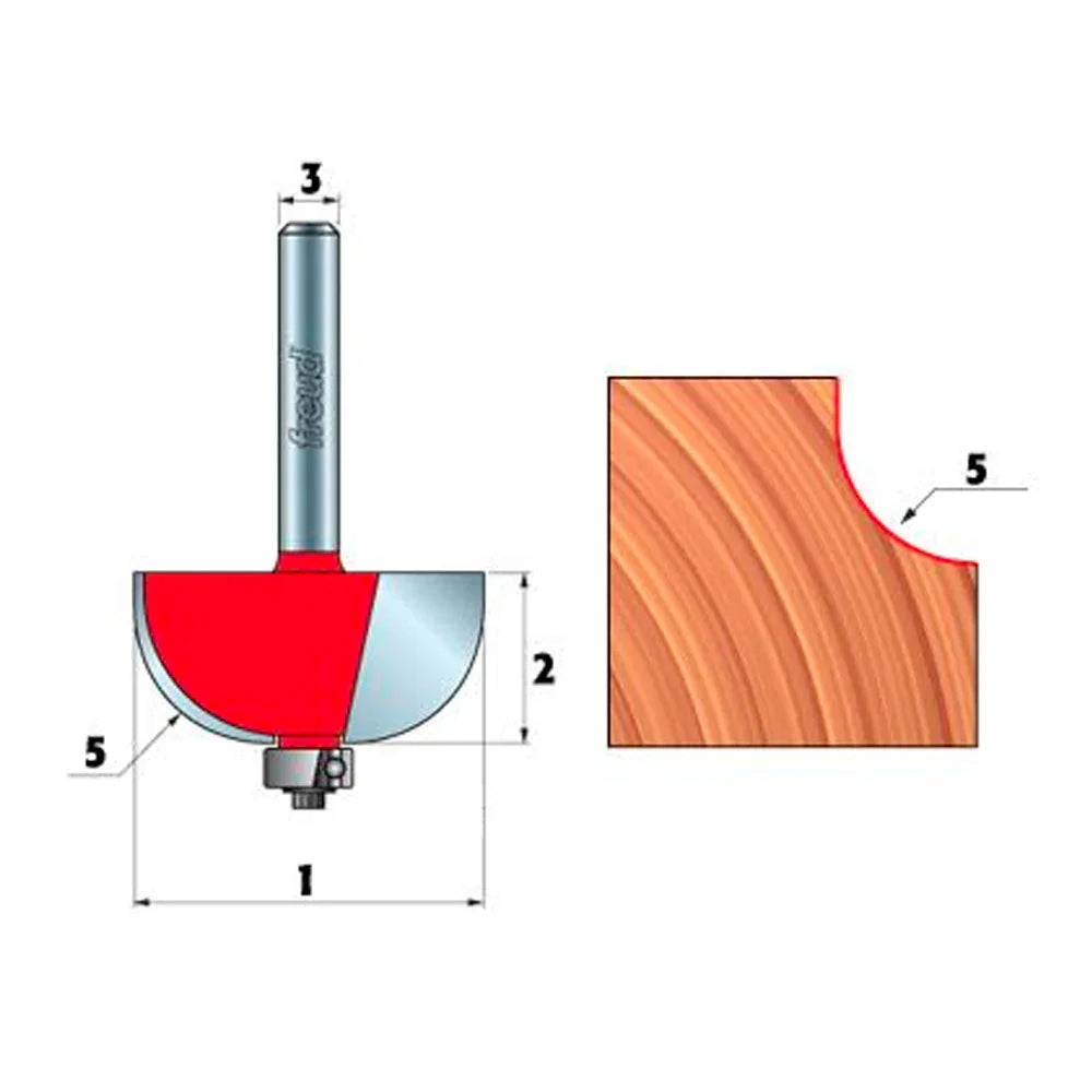 Router bits for concave rounding (groove) - Freud
