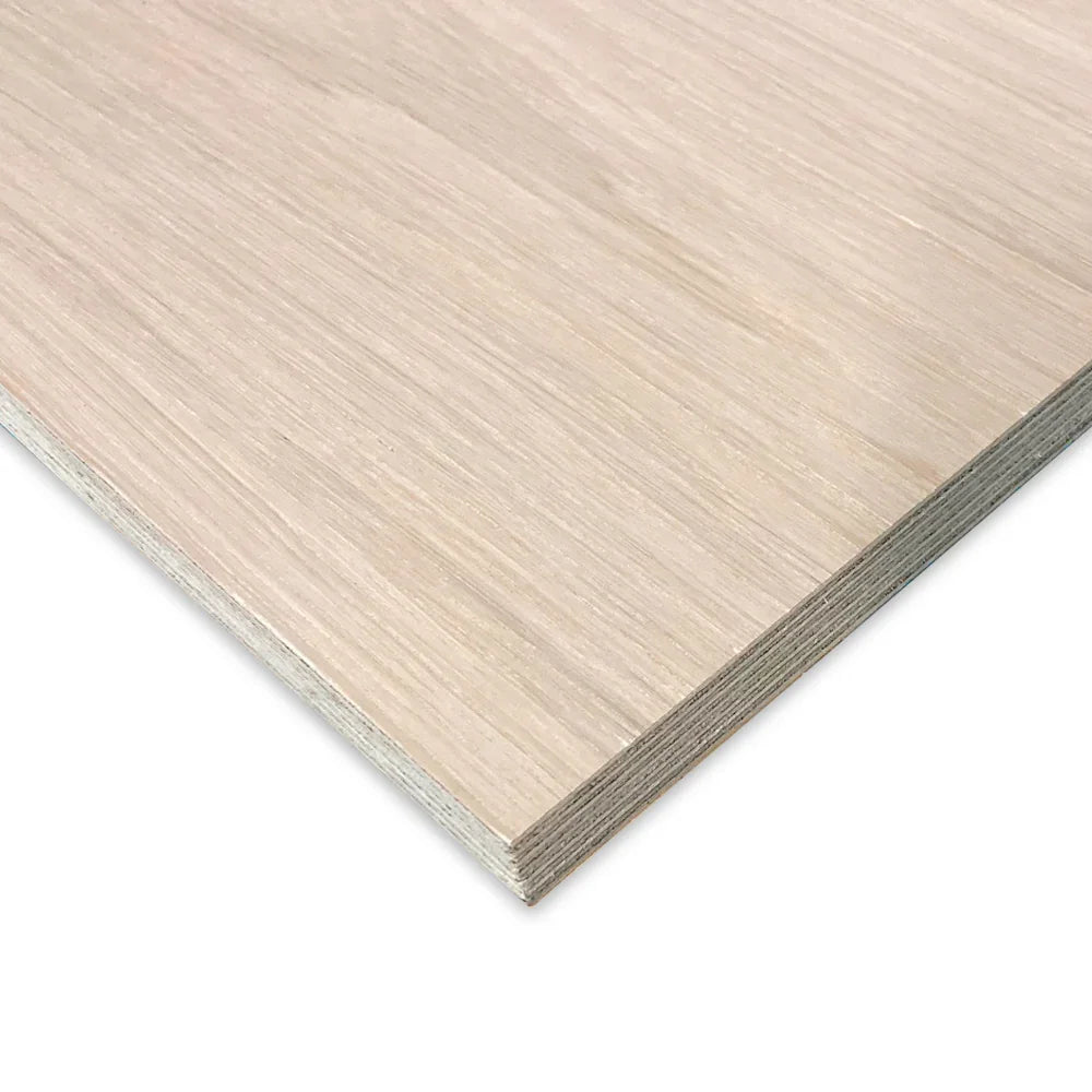 Tigerply edge white oak flat cut, poplar core - 4' x 8' x 3/4'' (18mm)
