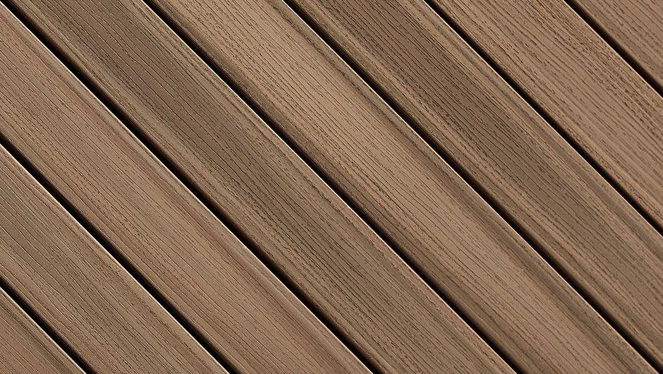 Planche de terrasse rainurée en PVC 1" x 6" Fiberon Paramount - Brownstone