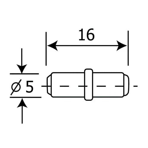 Metal shelf support 5mm x 16mm zinc 8/pkg - Richelieu