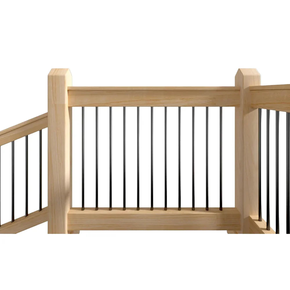 Classic Round Aluminum Baluster Black 26" to 36" - Deckorators