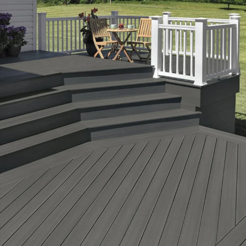 Planche de terrasse rainurée en Composite 1" x 6" TimberTech Prime+ - Sea Salt Gray