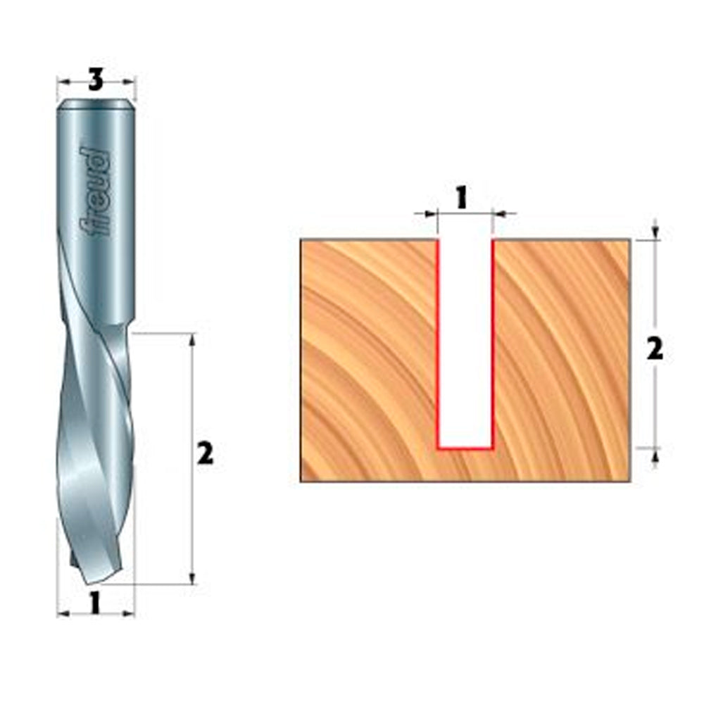 Mèches de toupie à spirale descendante - Freud