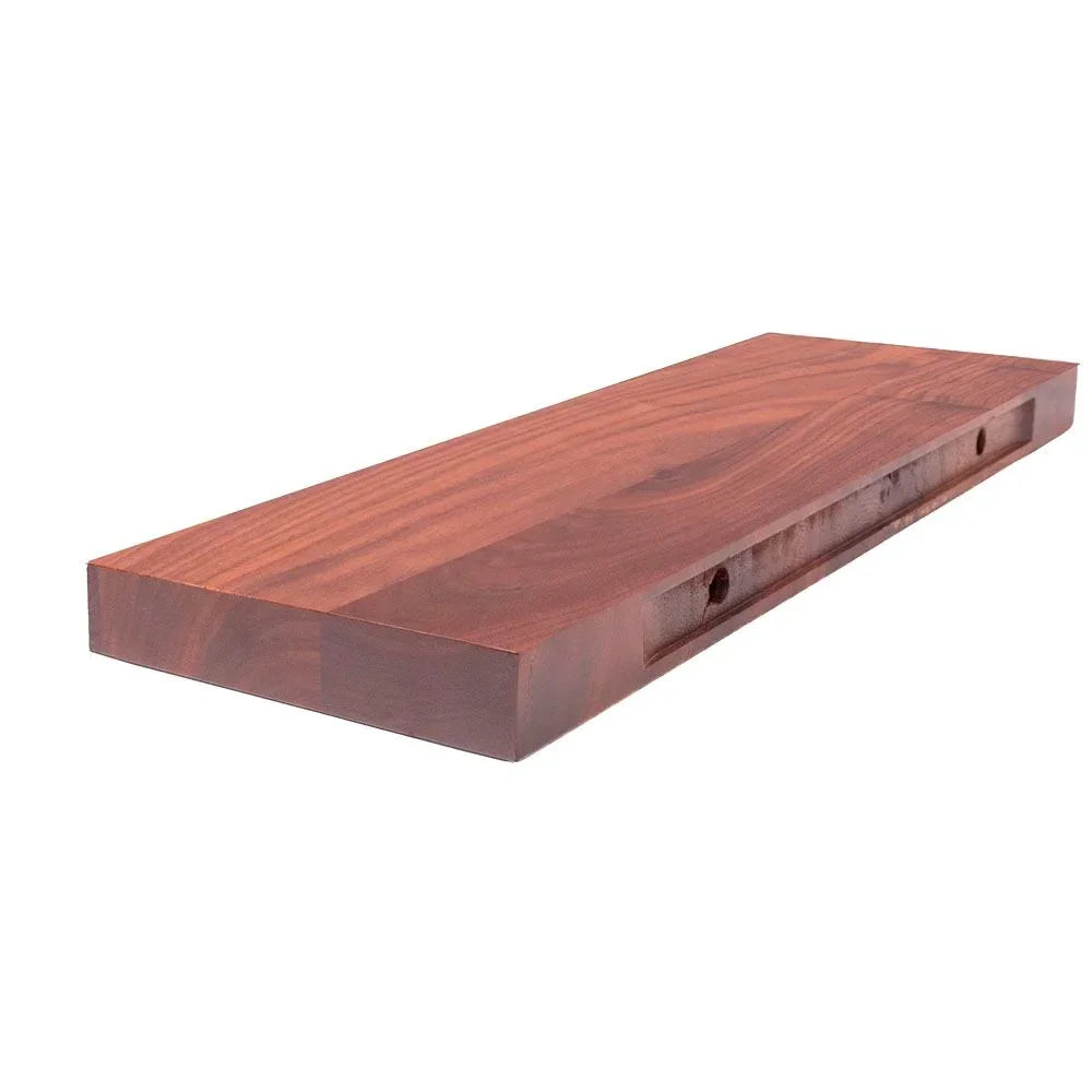 Grooved Solid Live Edge Wood Suar Shelf - Lignum