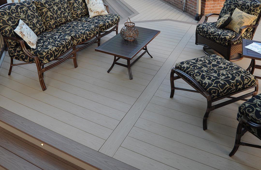 Square Decking Board 1"x8"x20' TimberTech Advanced PVC Harvest - Brownstone