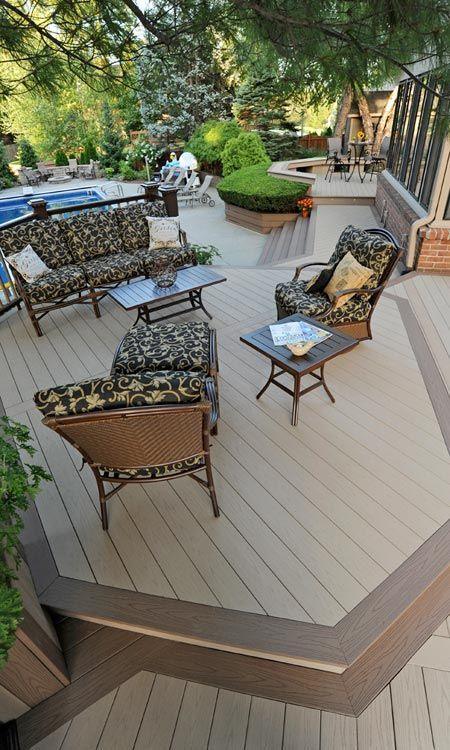 Grooved Decking Board 1"x6" TimberTech Advanced PVC Harvest - Brownstone