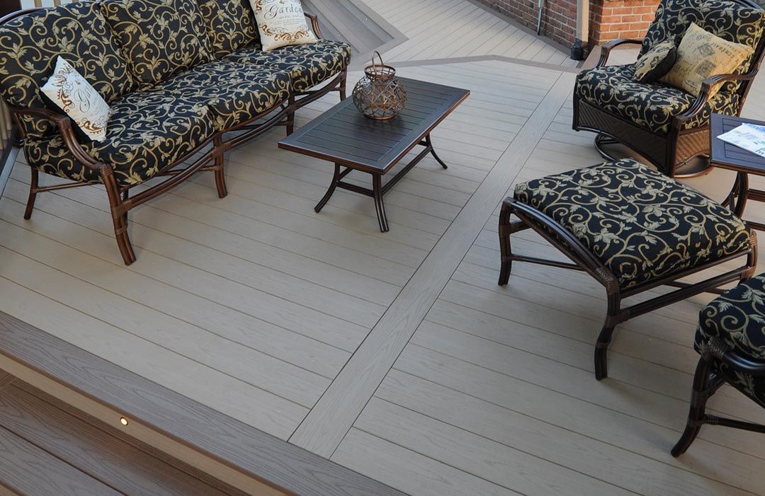 Square Decking Board 1"x6" TimberTech Advanced PVC Harvest - Brownstone