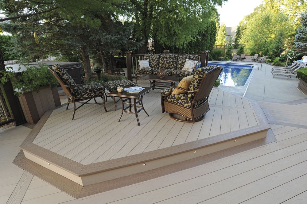 Square Decking Board 1"x6" TimberTech Advanced PVC Harvest - Brownstone