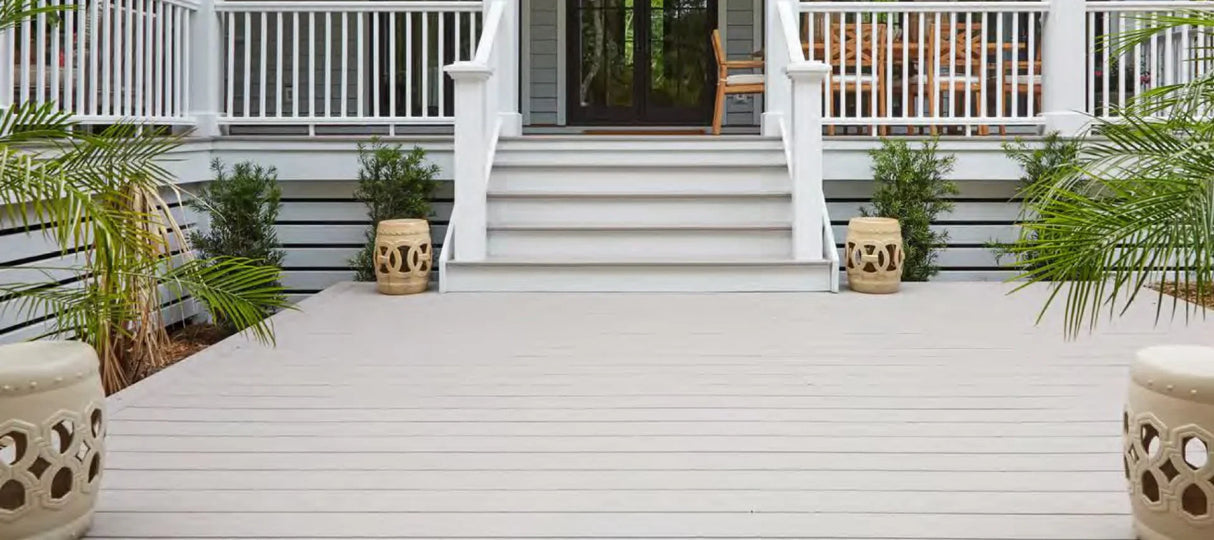 Square Decking Board 1"x8"x20' TimberTech Advanced PVC Harvest - Slate Gray