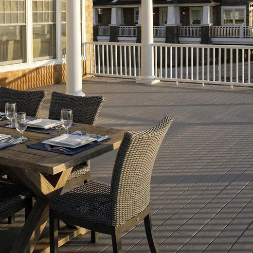 Square Decking Board 1"x8"x20' TimberTech Advanced PVC Harvest - Slate Gray