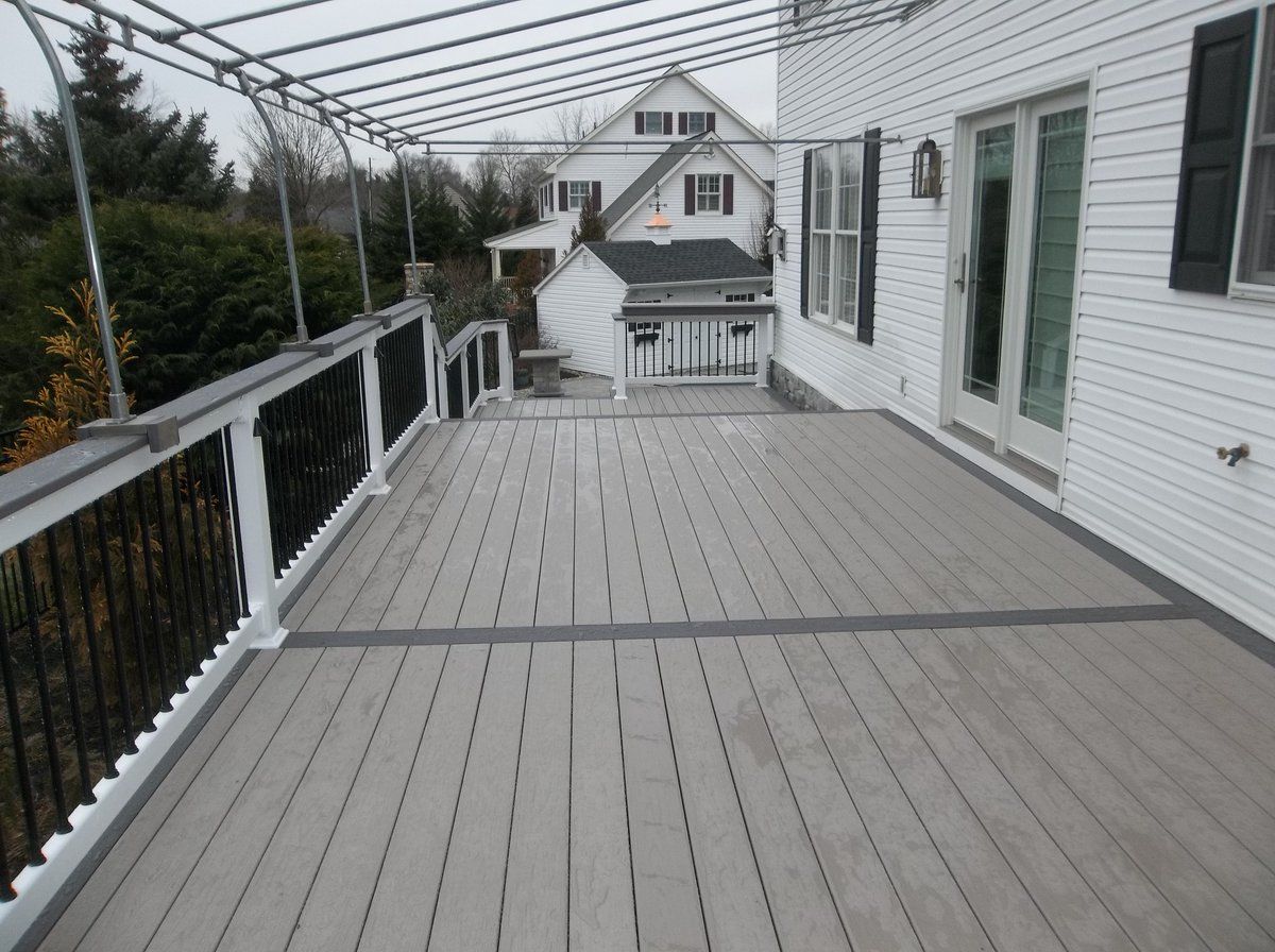 Grooved Decking Board 1"x6" TimberTech Advanced PVC Harvest - Slate Gray