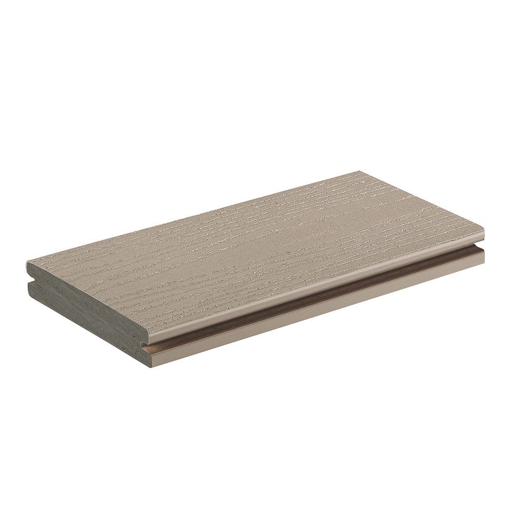 Grooved Decking Board 1"x6" TimberTech Advanced PVC Harvest - Slate Gray