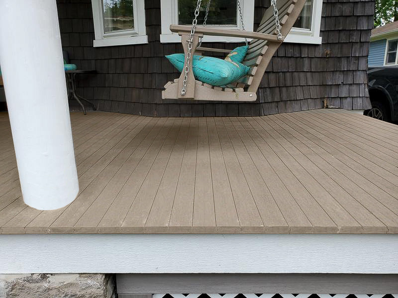 Planche à galerie embouvetée en PVC Avancé 1" x 3 1/8" x 16' - TimberTech Slate Gray