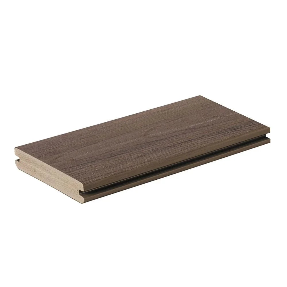 Planche de terrasse rainurée en PVC Avancé 1" x 6" TimberTech Landmark - American Walnut