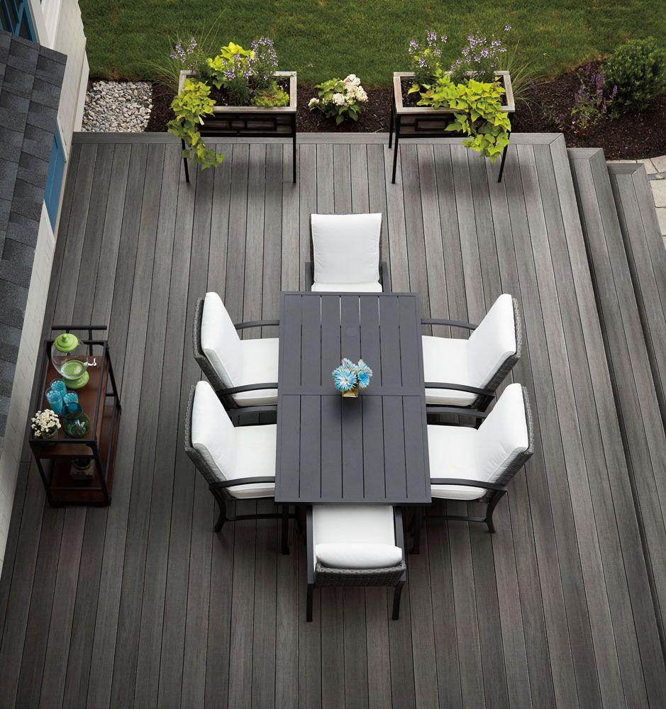 Planche de terrasse rainurée en PVC Avancé 1" x 6" TimberTech Landmark - Castle Gate