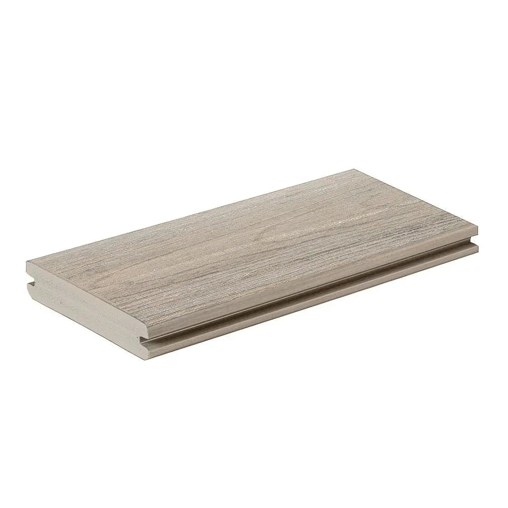 Planche de terrasse rainurée en PVC Avancé 1" x 6" TimberTech Landmark - French White Oak