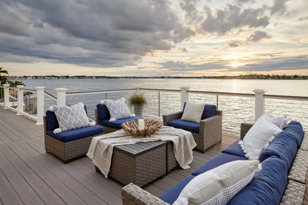 Planche de terrasse carrée en PVC Avancé 1" x 8" x 20' TimberTech Vintage - Coastline