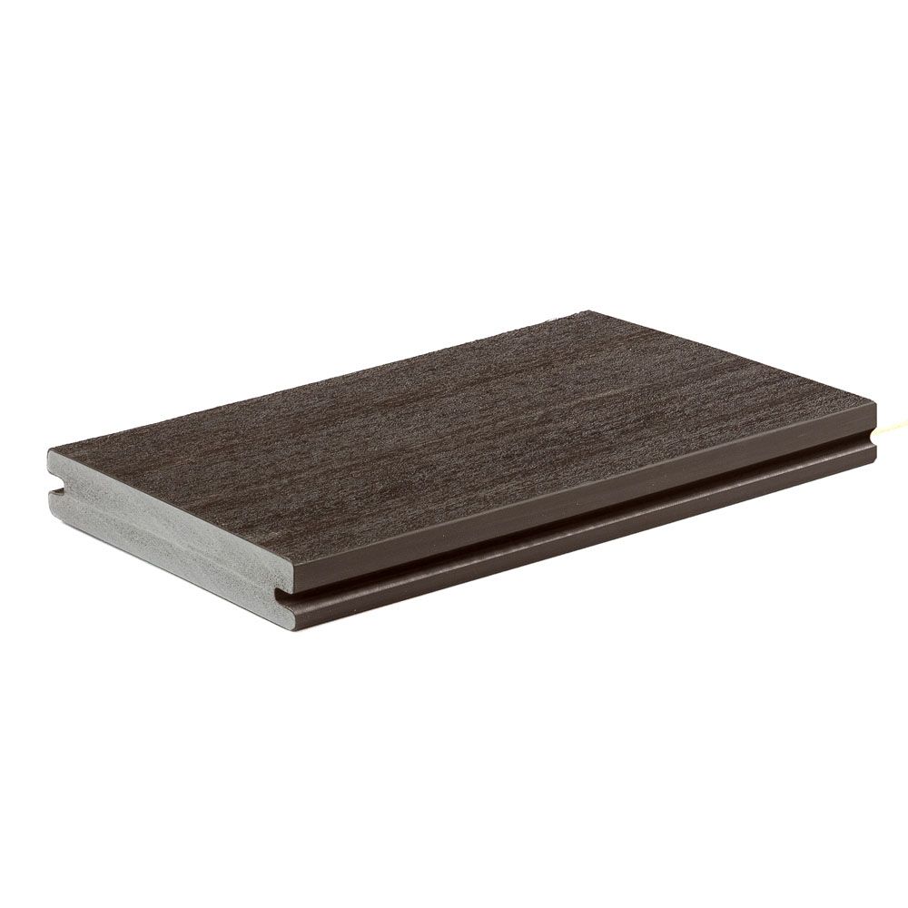 Grooved Decking Board 1"x6" TimberTech Advanced PVC Vintage - Dark Hickory