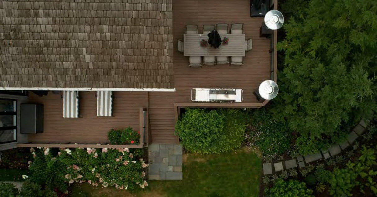 Planche de terrasse carrée en PVC Avancé 1" x 6" TimberTech Vintage - English Walnut