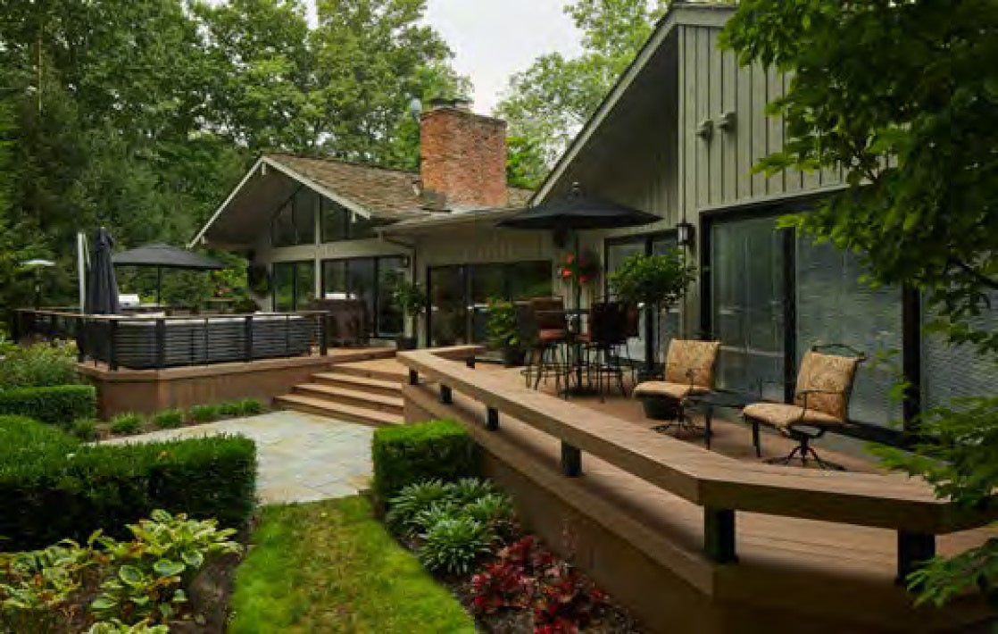 Planche de terrasse carrée en PVC Avancé 1" x 6" TimberTech Vintage - English Walnut