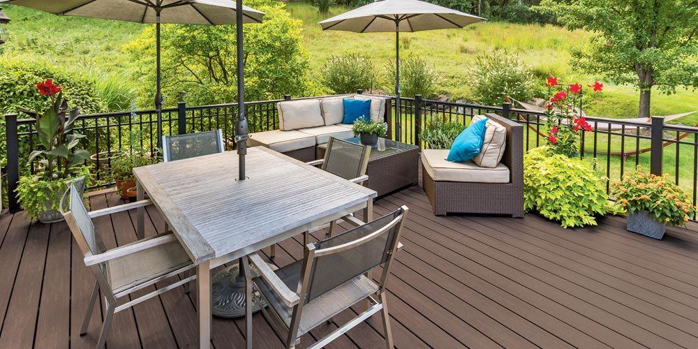 Planche de terrasse carrée en PVC Avancé 1" x 6" TimberTech Vintage - English Walnut