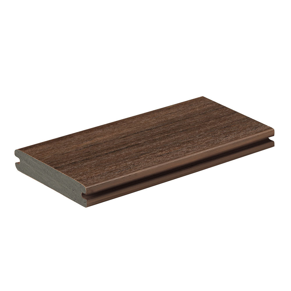 Planche de terrasse rainurée en PVC Avancé 1" x 6" TimberTech Vintage - English Walnut
