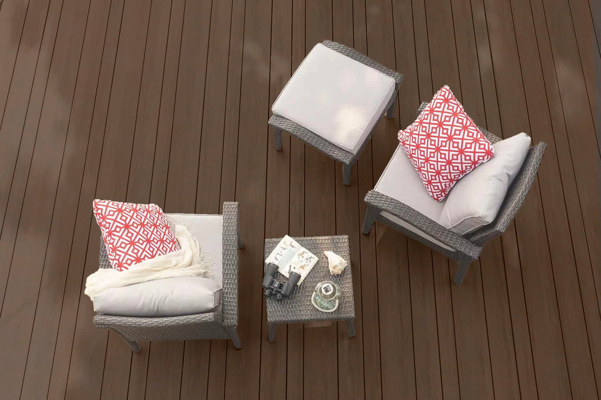 Planche de terrasse carrée en PVC Avancé 1" x 4" x 20' TimberTech Vintage - English Walnut