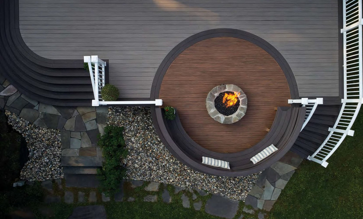 Planche de terrasse rainurée en PVC Avancé 1" x 6" TimberTech Vintage - Mahogany