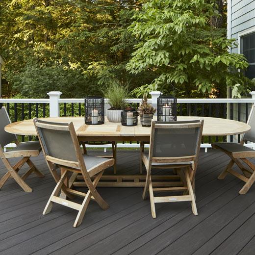 Square Decking Board 1"x6" TimberTech Advanced PVC Vintage - Dark Hickory