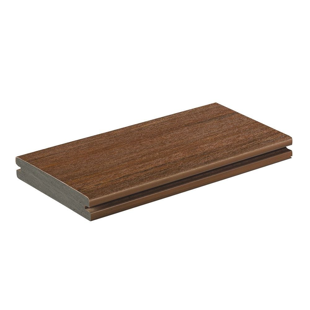 Planche de terrasse rainurée en PVC Avancé 1" x 6" TimberTech Vintage - Mahogany