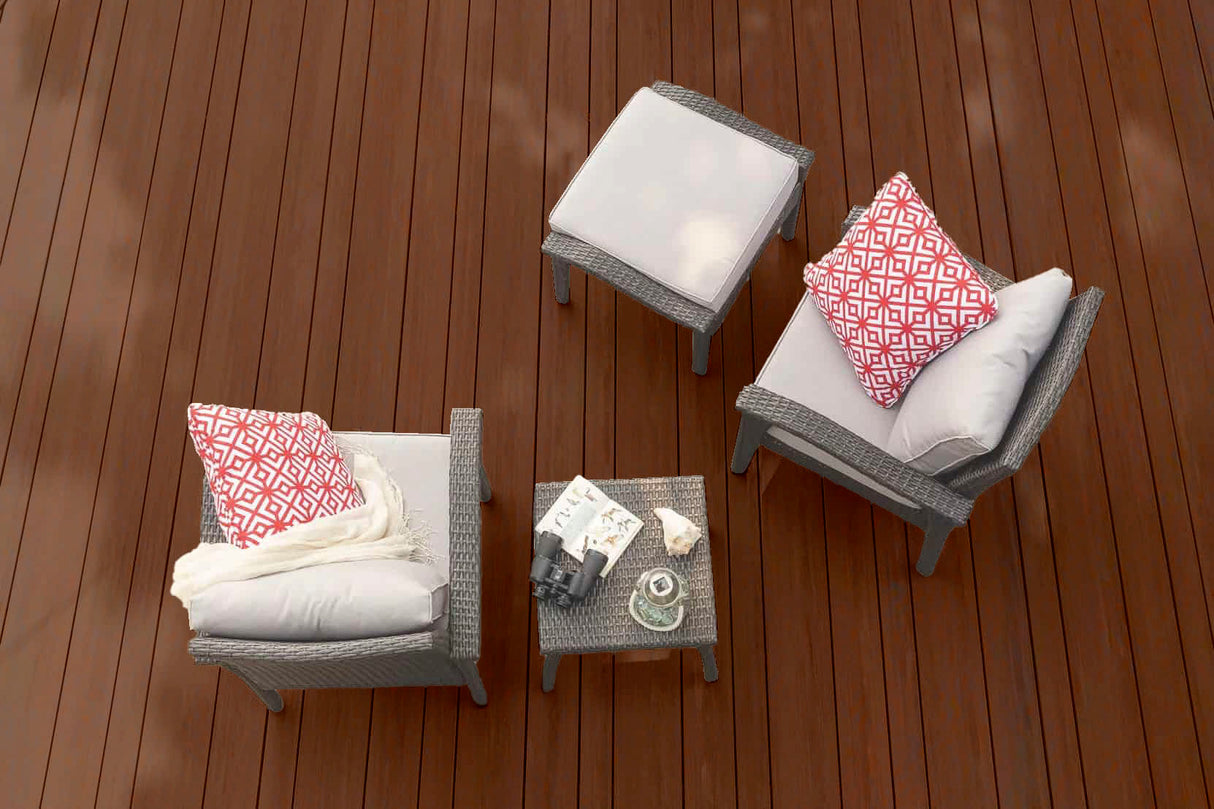 Planche de terrasse carrée en PVC Avancé 1" x 4" x 20' TimberTech Vintage - Mahogany