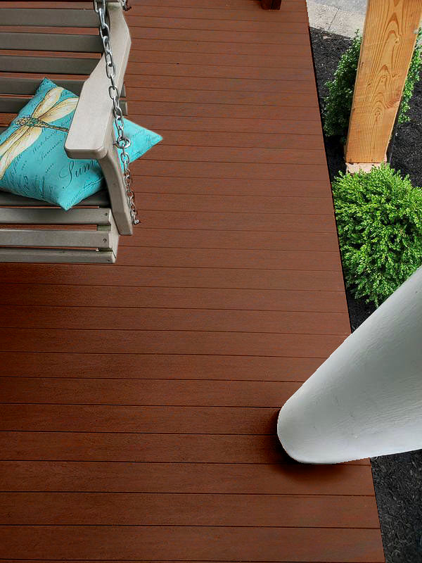 Planche à galerie embouvetée en PVC Avancé 1" x 3 1/8" x 16' - TimberTech Mahogany