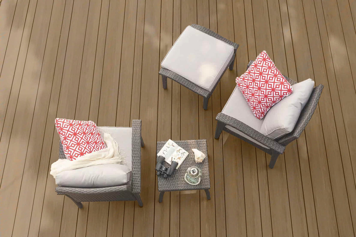 Planche de terrasse carrée en PVC Avancé 1" x 4" x 20' TimberTech Vintage - Weathered Teak