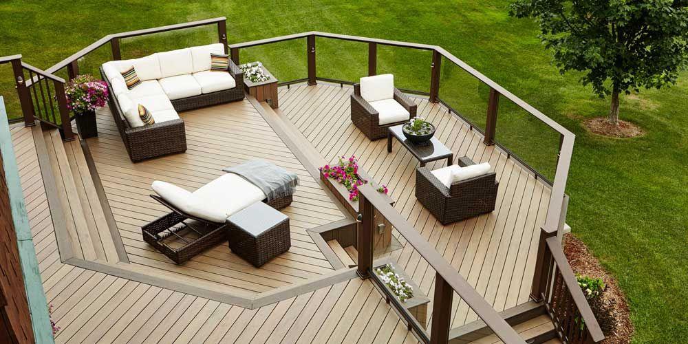 Square Decking Board 1"x6" TimberTech Composite Legacy - Pecan