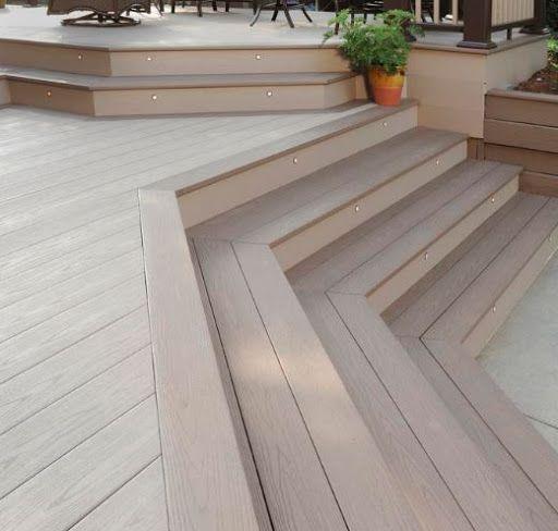 Square Decking Board 1"x6" TimberTech Composite Legacy - Whitewash Cedar