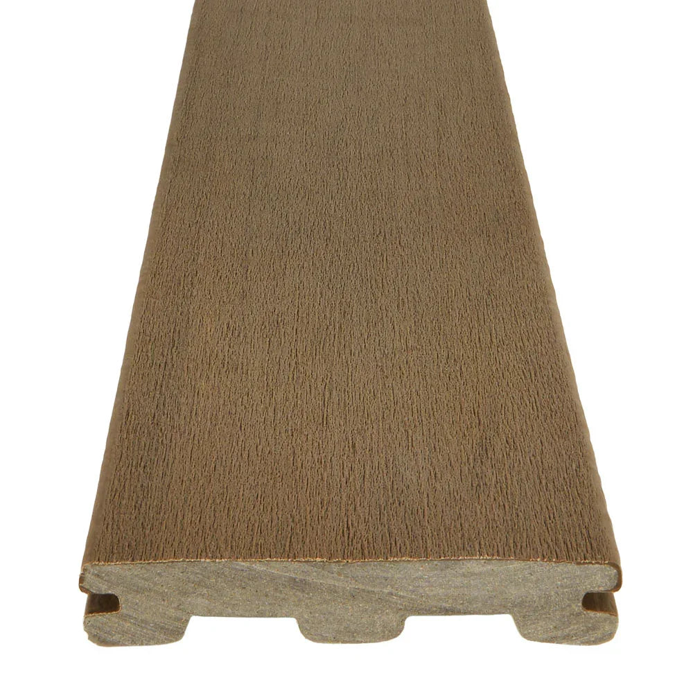 Planche de terrasse rainurée en Composite 1" x 6" TimberTech Terrain+ - Dark Oak