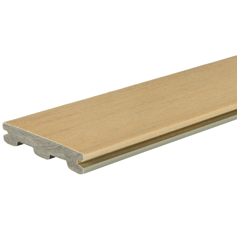 Planche de terrasse rainurée en Composite 1" x 6" TimberTech Terrain+ - Natural White Oak