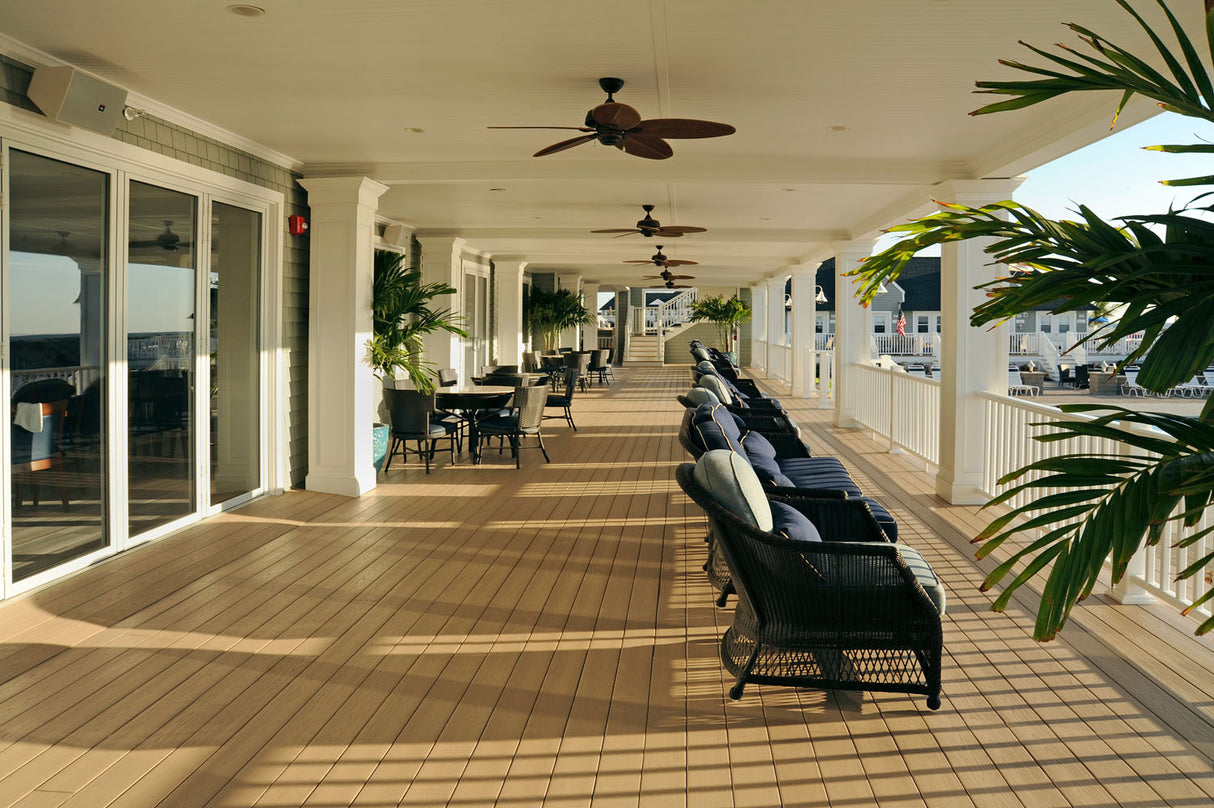 Riser 3/4" x 7 1/4" x 12' TimberTech Advanced PVC Harvest - Brownstone