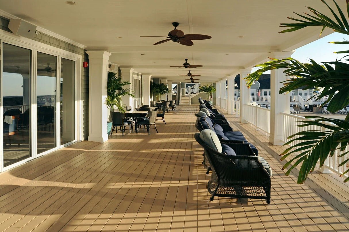 Riser 3/4" x 7 1/4" x 12' TimberTech Advanced PVC Harvest - Brownstone