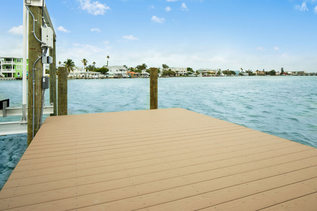 Riser 3/4" x 7 1/4" x 12' TimberTech Advanced PVC Harvest - Brownstone