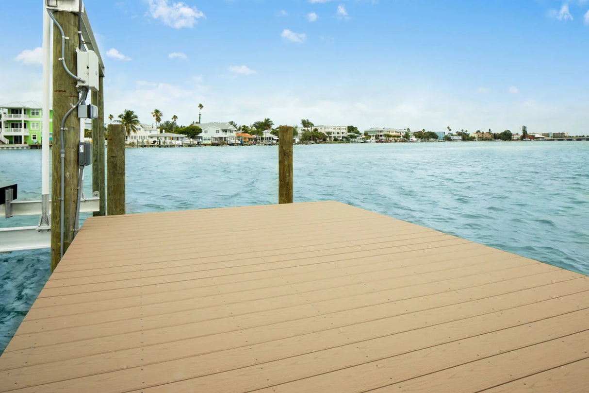 Riser 3/4" x 7 1/4" x 12' TimberTech Advanced PVC Harvest - Brownstone