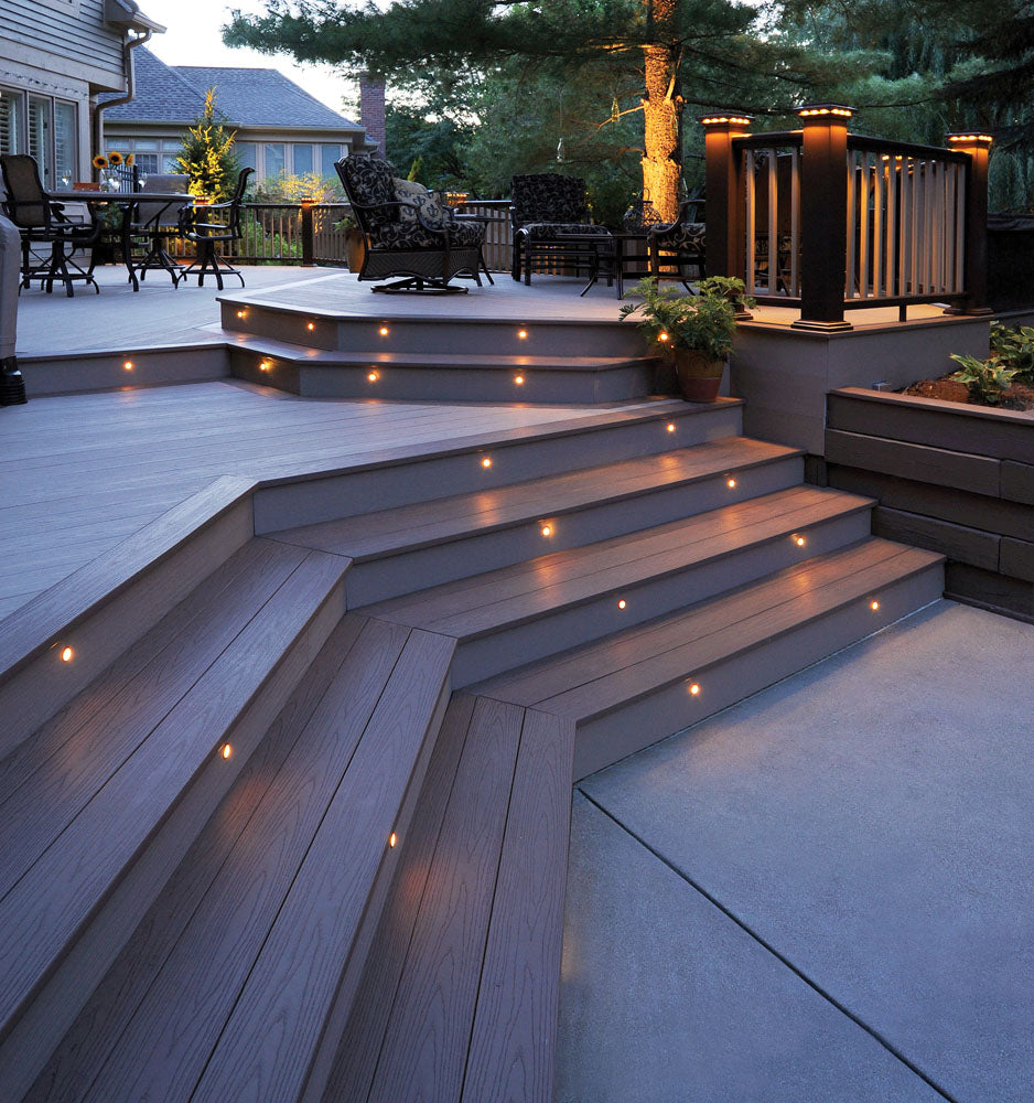 Riser 3/4" x 7 1/4" x 12' TimberTech Advanced PVC Harvest - Brownstone