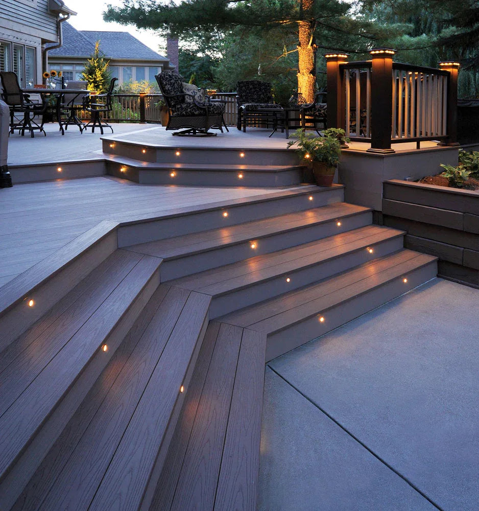 Riser 3/4" x 7 1/4" x 12' TimberTech Advanced PVC Harvest - Brownstone