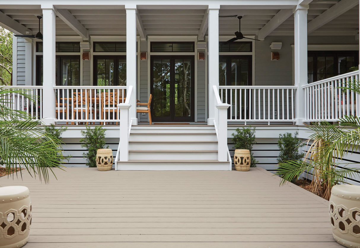 Riser 3/4" x 7 1/4" x 12' TimberTech Advanced PVC Harvest - Slate Gray