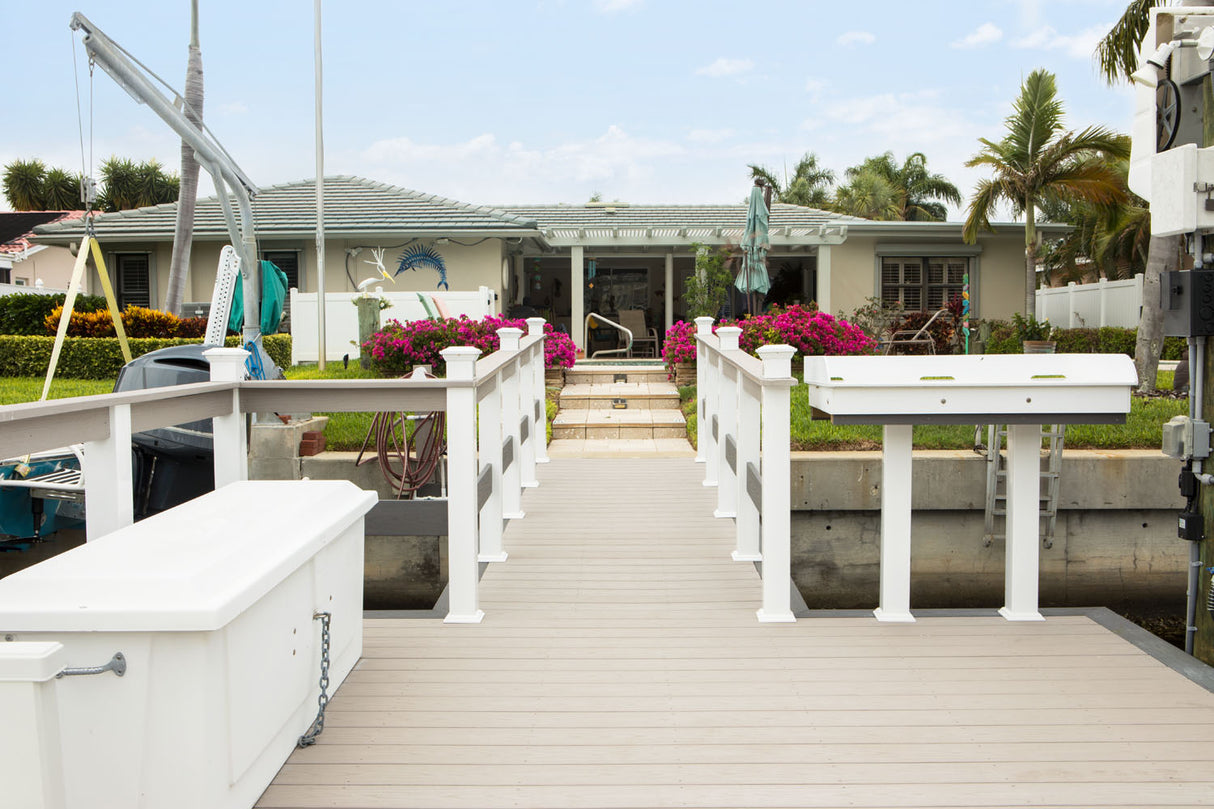 Riser 3/4" x 7 1/4" x 12' TimberTech Advanced PVC Harvest - Slate Gray